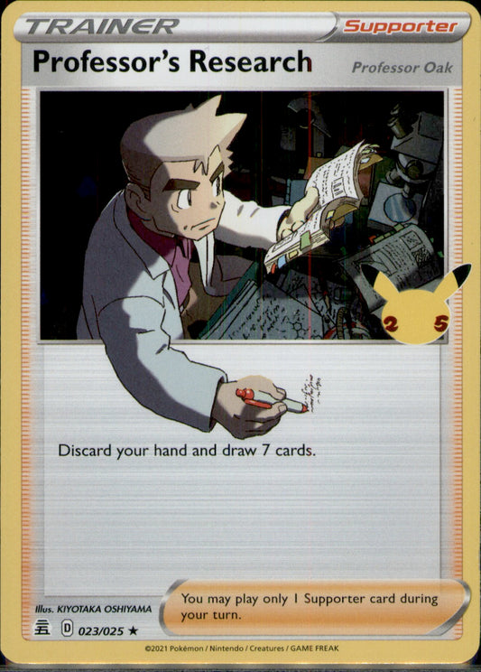 Professor's Research Holo Rare Celebrations 023/025 NM