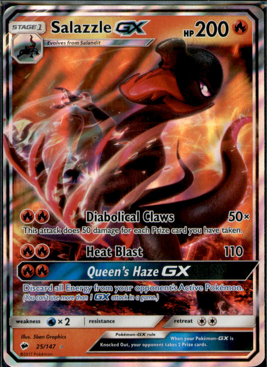 Salazzle GX Ultra Rare SM - Burning Shadows 25/147 NM
