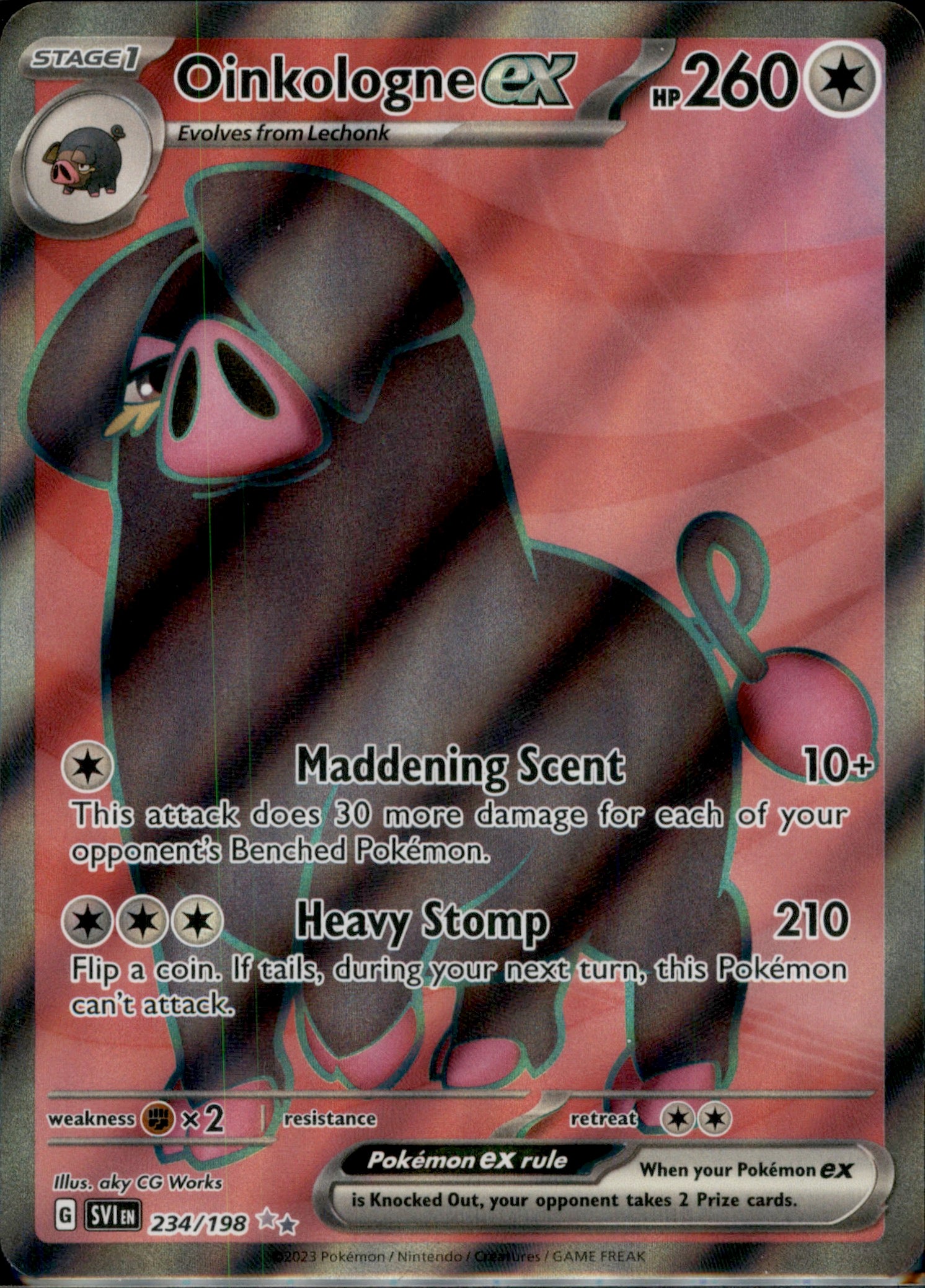Oinkologne ex Ultra Rare SV01: Scarlet & Violet Base Set 234/198 NM