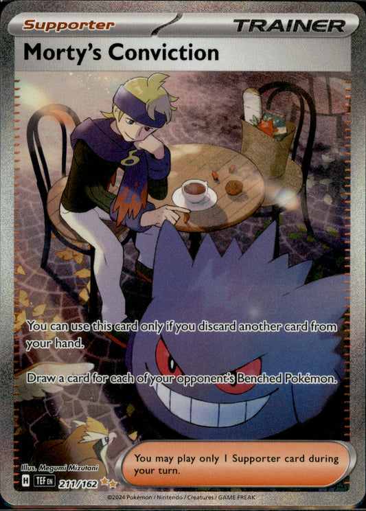 Morty's Conviction Special Illustration Rare SV05: Temporal Forces 211/162 NM