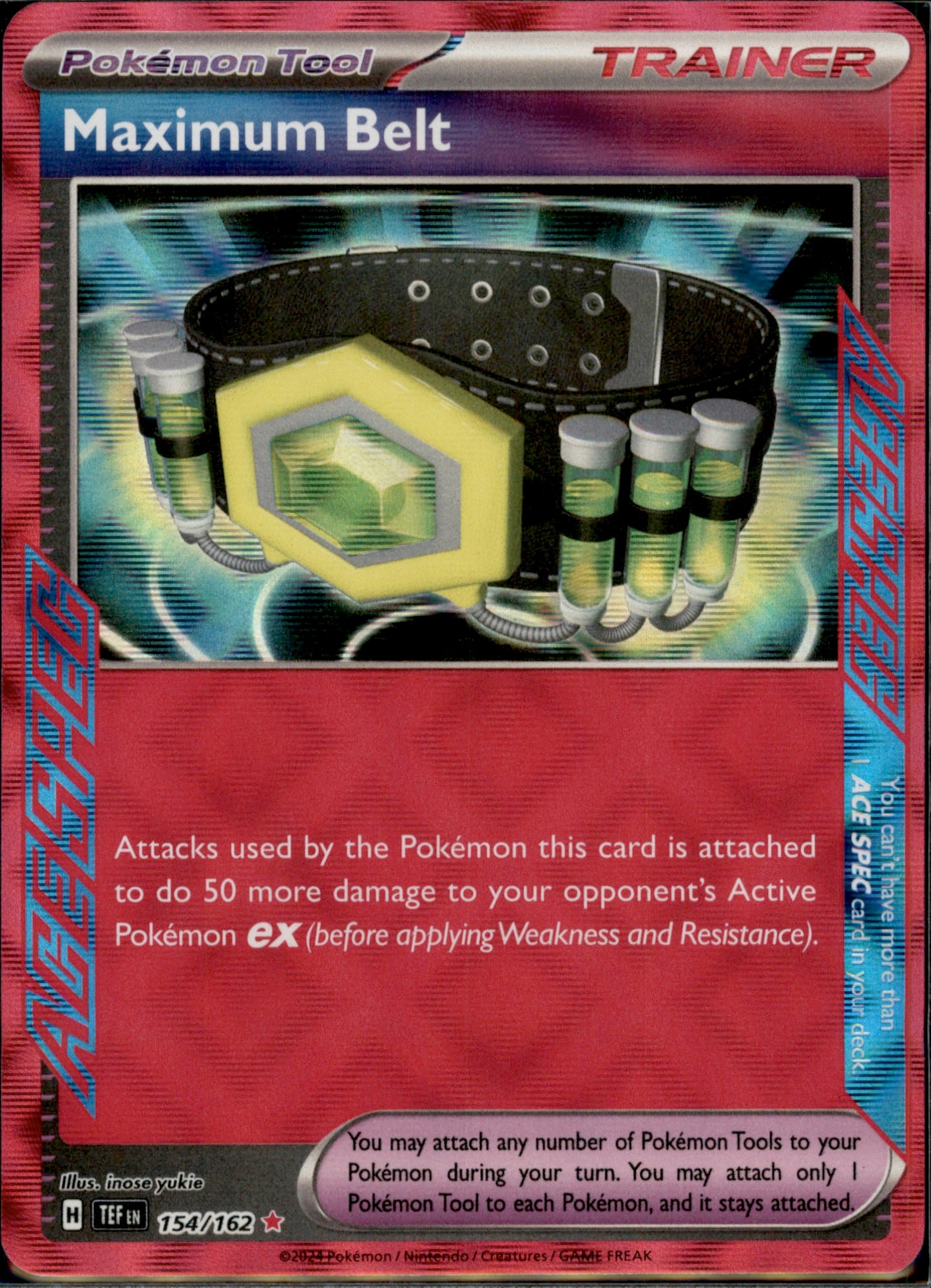 Maximum Belt ACE SPEC Rare SV: Prismatic Evolutions 117/131 NM