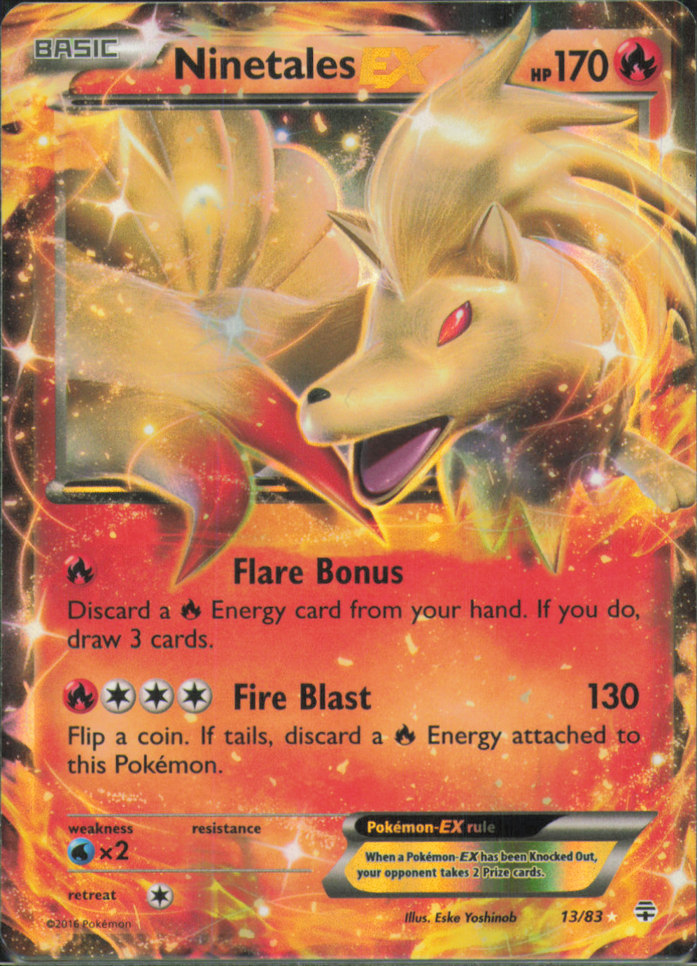Ninetales EX Ultra Rare Generations 13/83 LP