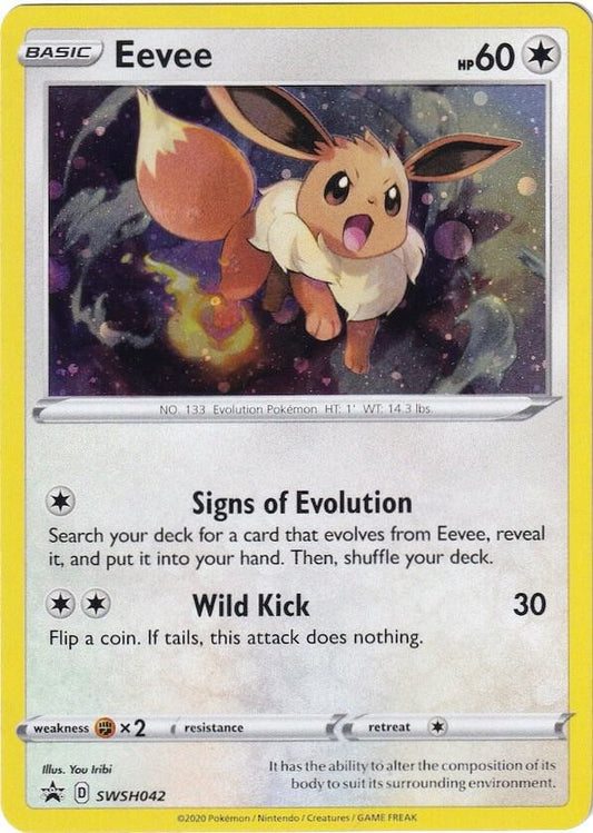 Eevee - Promo SWSH: Sword & Shield Promo Cards SWSH042 - NM Graded ARK 9 (Back)