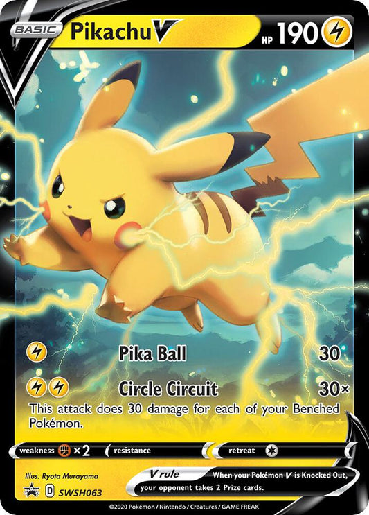 Pikachu V Promo SWSH: Sword & Shield Promo Cards SWSH063 NM