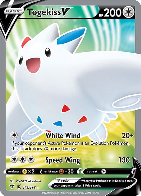Togekiss V (Full Art) Ultra Rare SWSH04: Vivid Voltage 178/185 NM