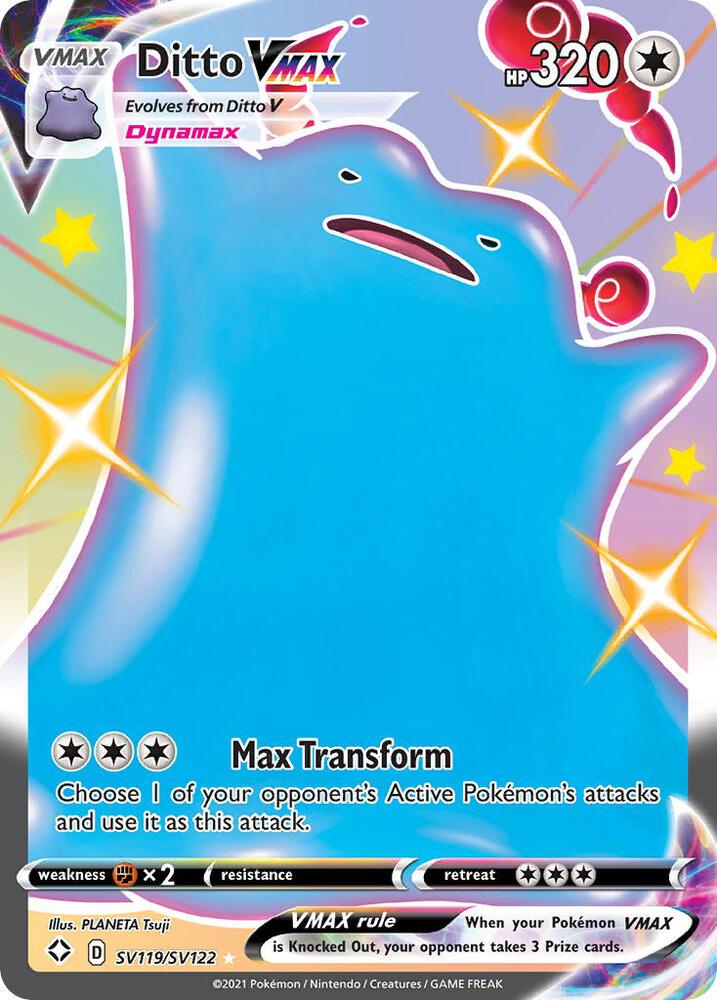 Ditto VMAX Shiny Holo Rare Shining Fates: Shiny Vault SV119/SV122 LP