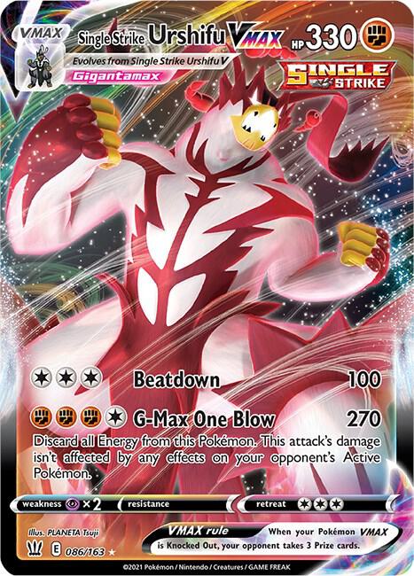 Single Strike Urshifu VMAX Ultra Rare SWSH05: Battle Styles 086/163 NM