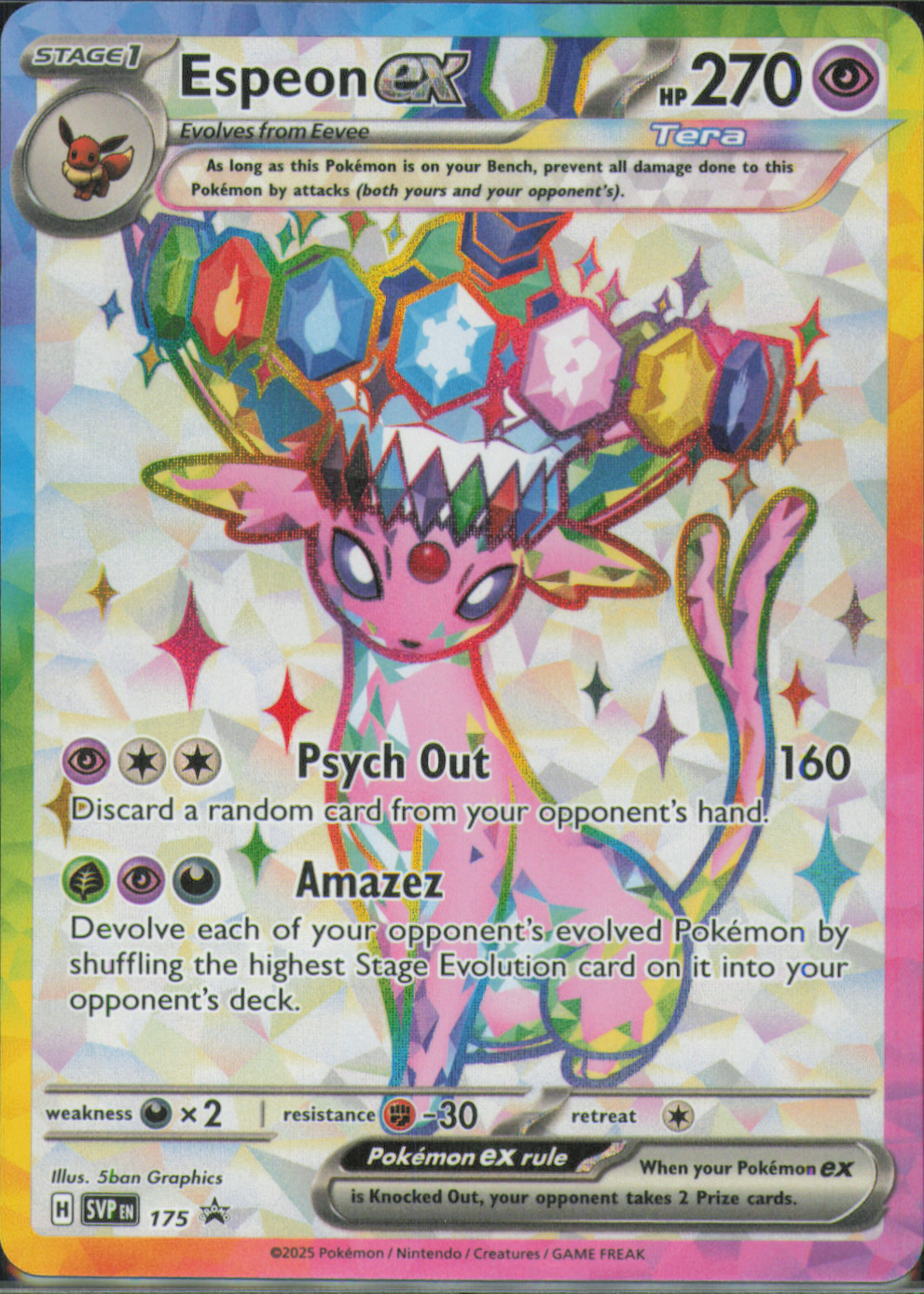 Espeon ex - 175 Promo SV: Scarlet & Violet Promo Cards SVP 175 NM