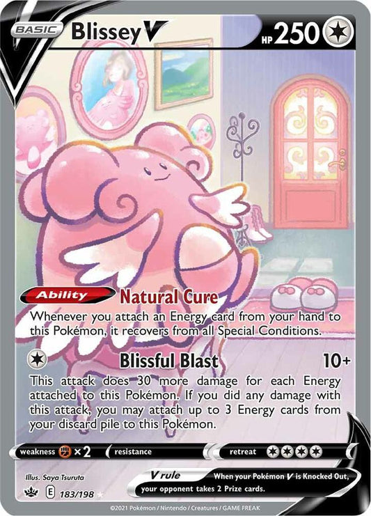 Blissey V (Alternate Full Art) Ultra Rare SWSH06: Chilling Reign 183/198 NM