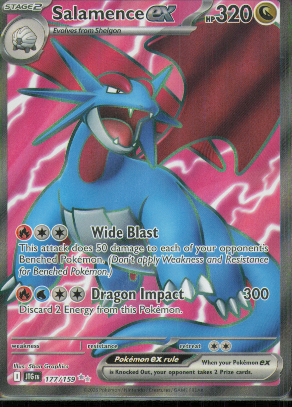 Salamence ex Ultra Rare SV09: Journey Together 177/159 NM
