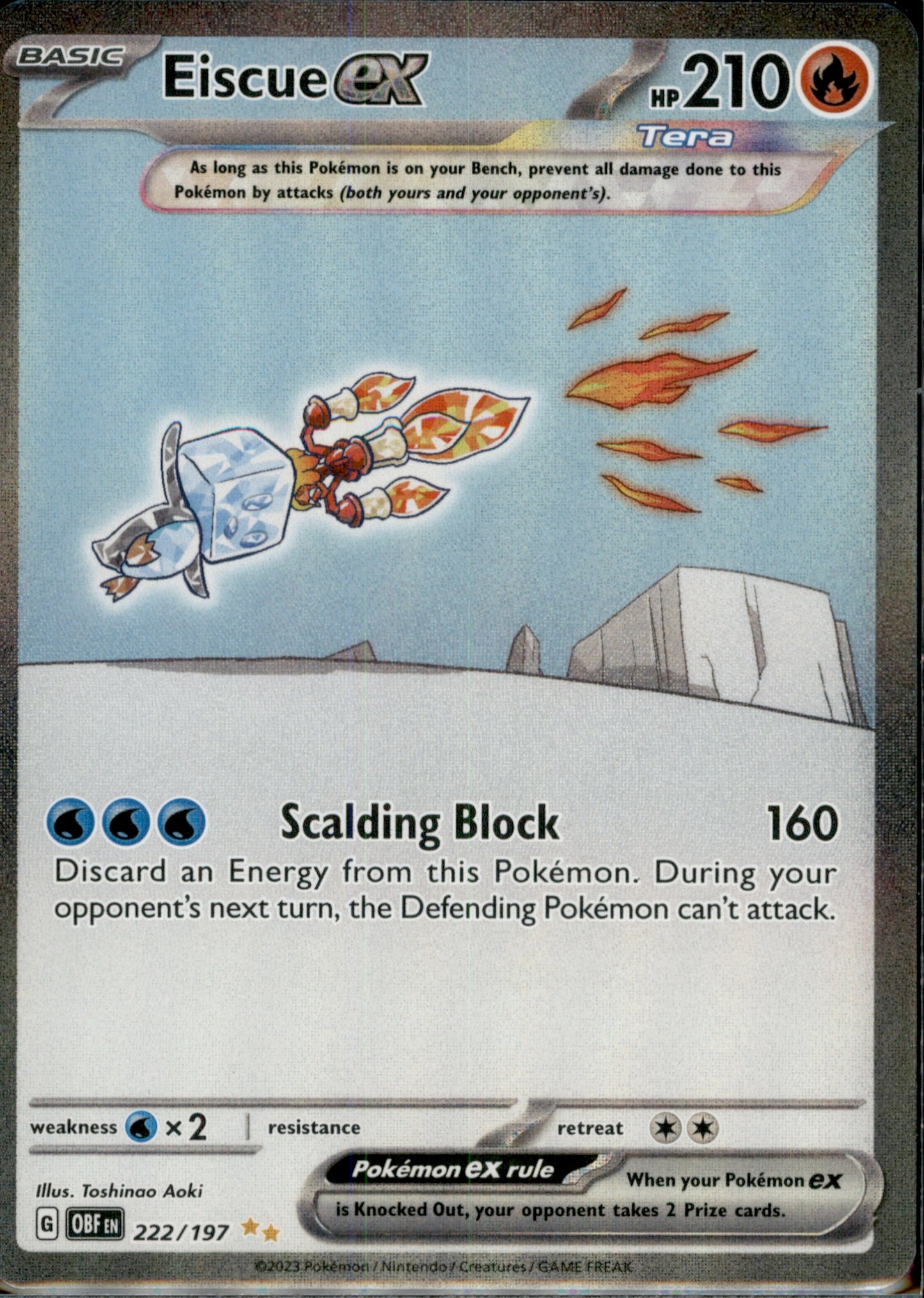 Eiscue ex - Special Illustration Rare SV03: Obsidian Flames 222/197 NM