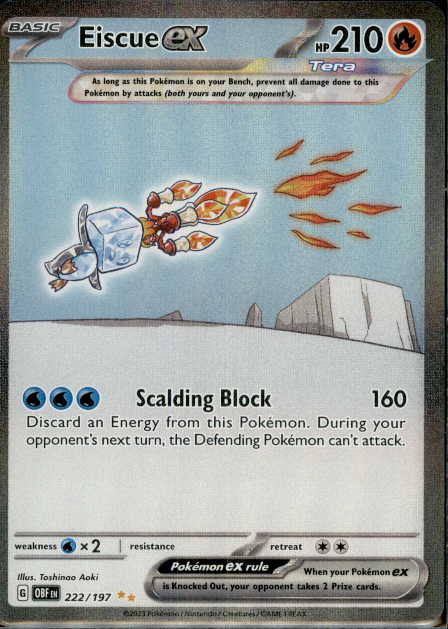 Eiscue ex - Special Illustration Rare SV03: Obsidian Flames 222/197 NM