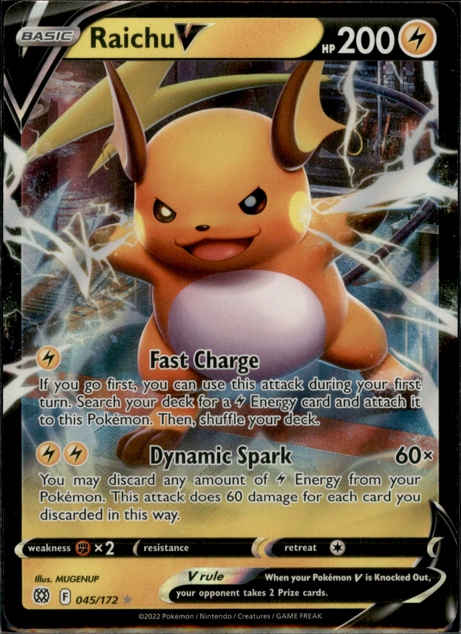 Raichu V Ultra Rare SWSH09: Brilliant Stars 045/172 NM