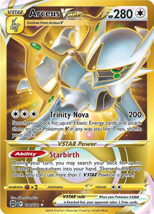 Arceus VSTAR (Secret) (184) Secret Rare SWSH09: Brilliant Stars 184/172 NM