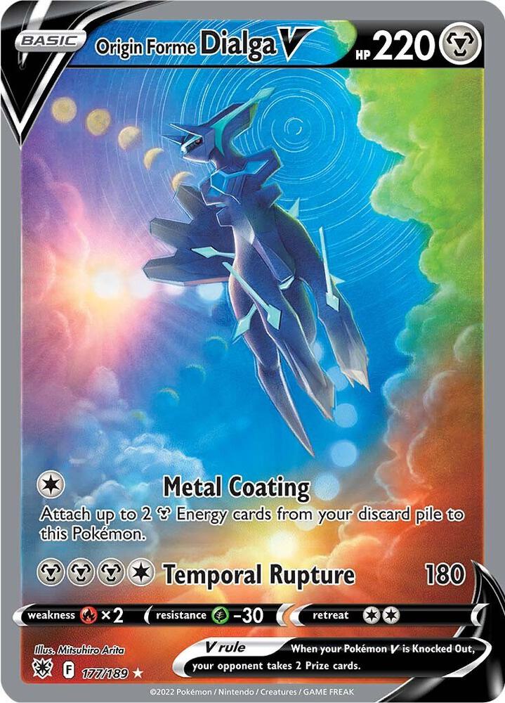 Origin Forme Dialga V (Alternate Full Art) SWSH10: Astral Radiance 177/189 NM