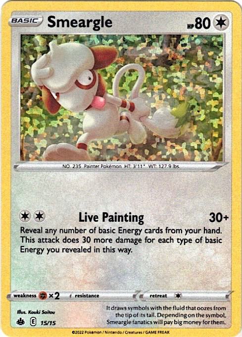 Smeargle - 15/15 Promo McDonald's Promos 2022 015/015 NM (Back)