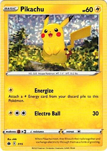 Pikachu - 7/15 Promo McDonald's Promos 2022 007/015 NM (Back)