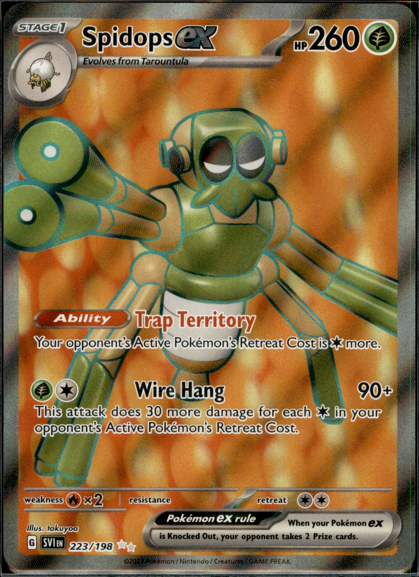 Spidops ex - Ultra Rare SV01: Scarlet & Violet Base Set 223/198 NM