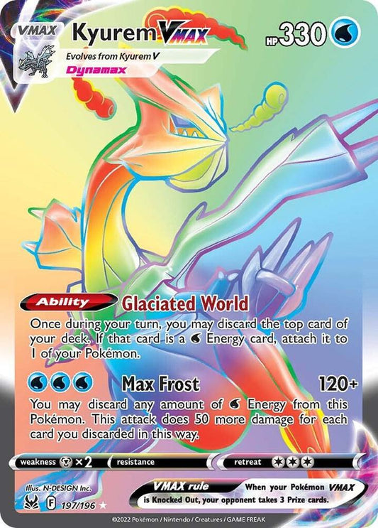 Kyurem VMAX (Secret) Secret Rare SWSH11: Lost Origin 197/196 NM