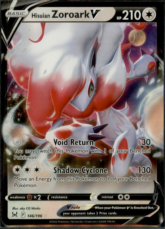 Hisuian Zoroark V Ultra Rare SWSH11: Lost Origin 146/196 NM