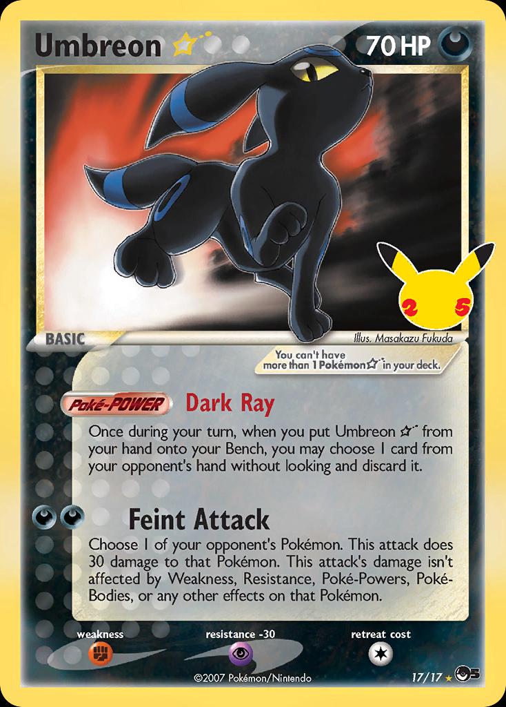 Umbreon Star Classic Collection Celebrations: Classic Collection 17/17 NM