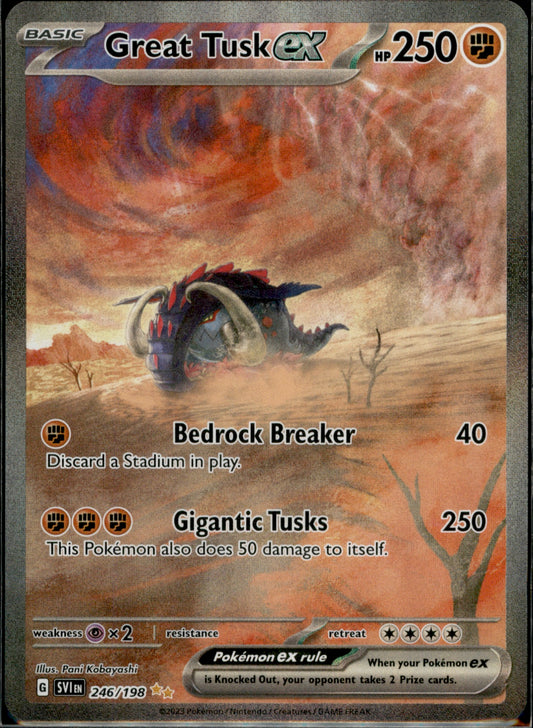 Great Tusk ex Special Illustration Rare SV1 Scarlet & Violet Base Set 246/198 NM