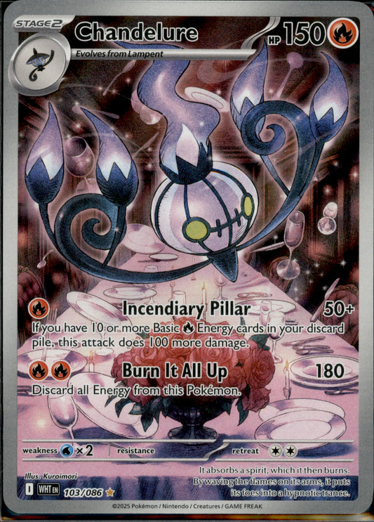 Chandelure Illustration Rare SV: White Flare 103/086 NM