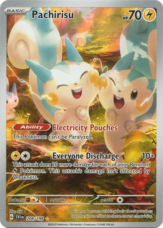 Pachirisu Illustration Rare SV01: Scarlet & Violet Base Set 208/198 NM