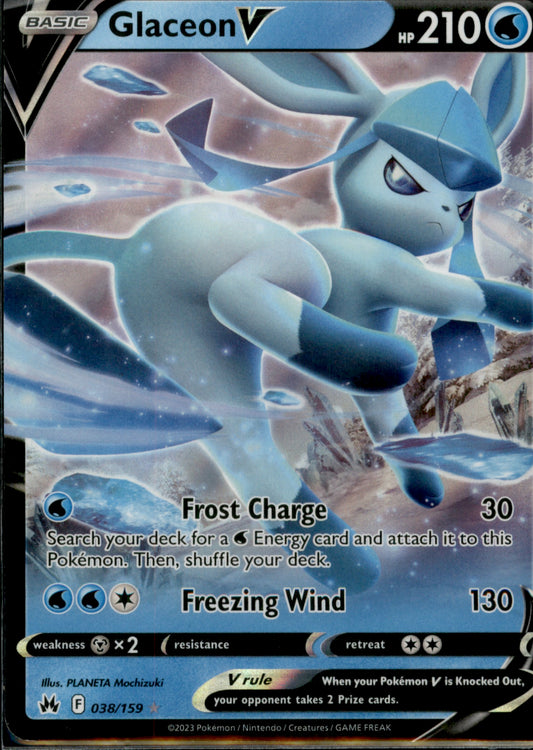 Glaceon V Ultra Rare Crown Zenith 038/159 NM