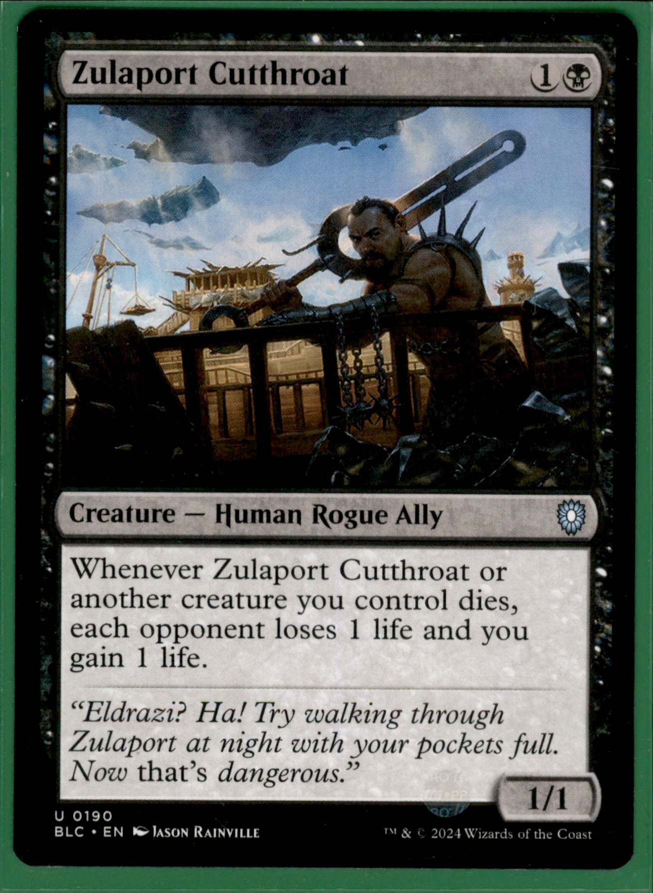 Zulaport Cutthroat U Commander: Bloomburrow 190 NM