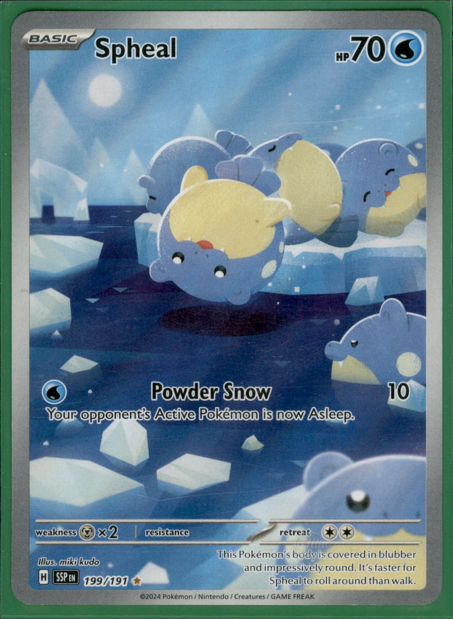 Spheal - Illustration Rare SV08: Surging Sparks 199/191 NM