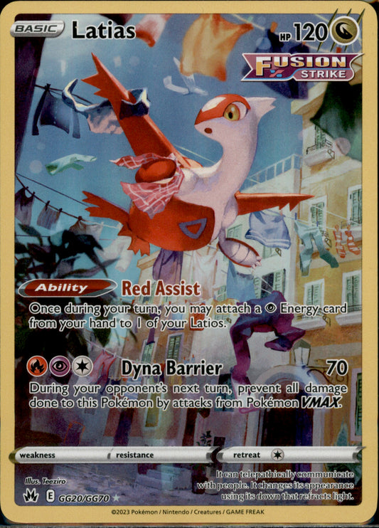Latias Ultra Rare Crown Zenith: Galarian Gallery GG20/GG70 NM