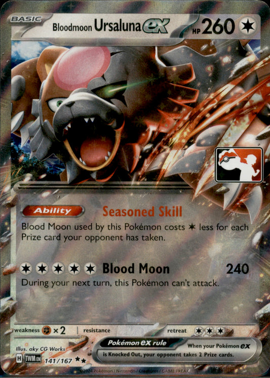 Bloodmoon Ursaluna ex Double Rare Prize Pack Series Cards 141/167 NM
