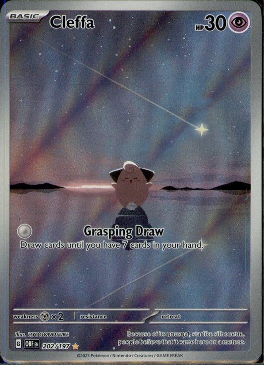 Cleffa Illustration Rare SV03: Obsidian Flames 202/197 NM