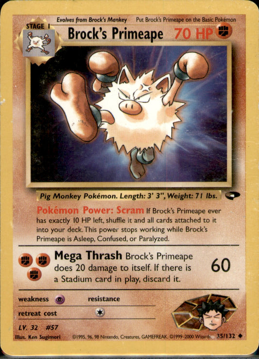 Brock's Primeape Uncommon Gym Challenge 035/132 MP