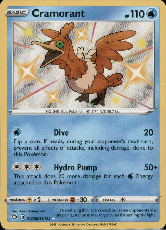 Cramorant Shiny Holo Rare Shining Fates: Shiny Vault SV030/SV122 NM