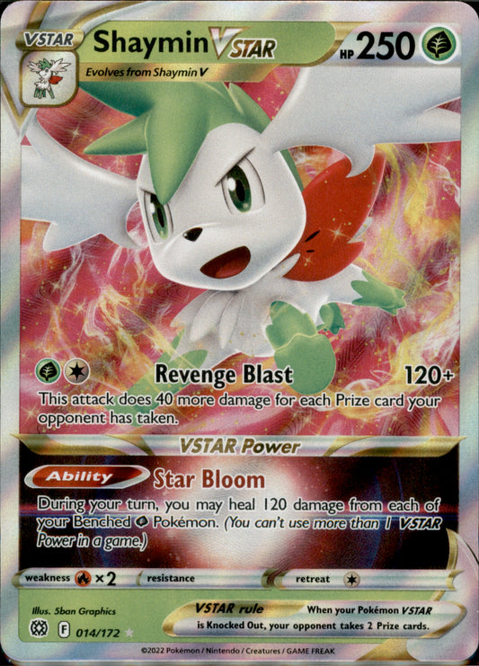 Shaymin VSTAR Ultra Rare SWSH09: Brilliant Stars 014/172 NM