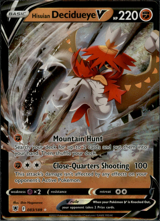 Hisuian Decidueye V Ultra Rare SWSH10: Astral Radiance 083/189 NM
