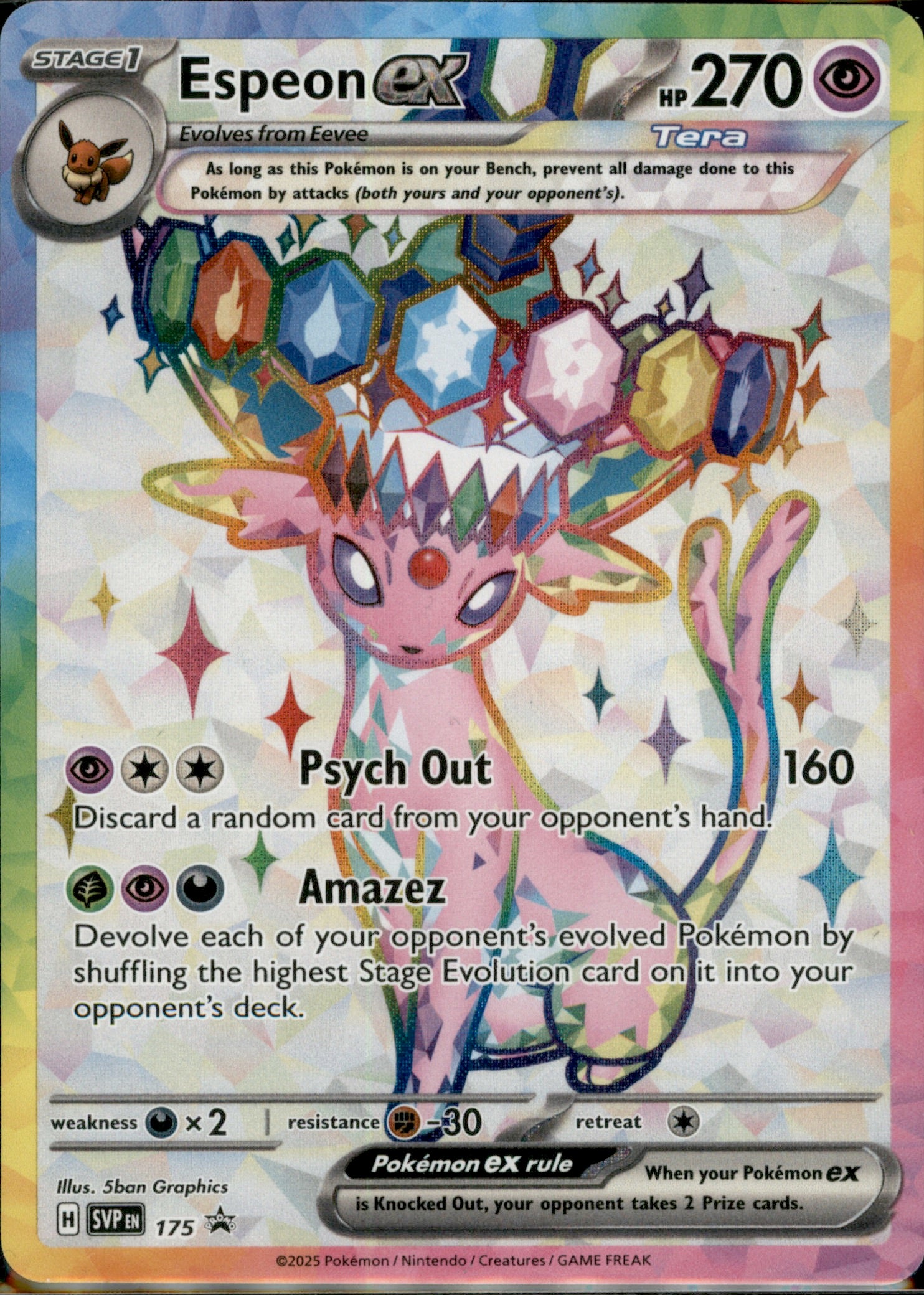 Espeon ex - 175 Promo SV: Scarlet & Violet Promo Cards SVP 175 NM