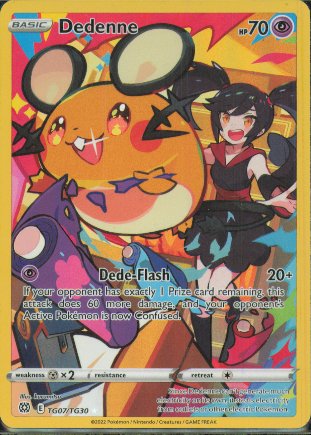 Dedenne Ultra Rare SWSH09: Brilliant Stars Trainer Gallery TG07/TG30 NM