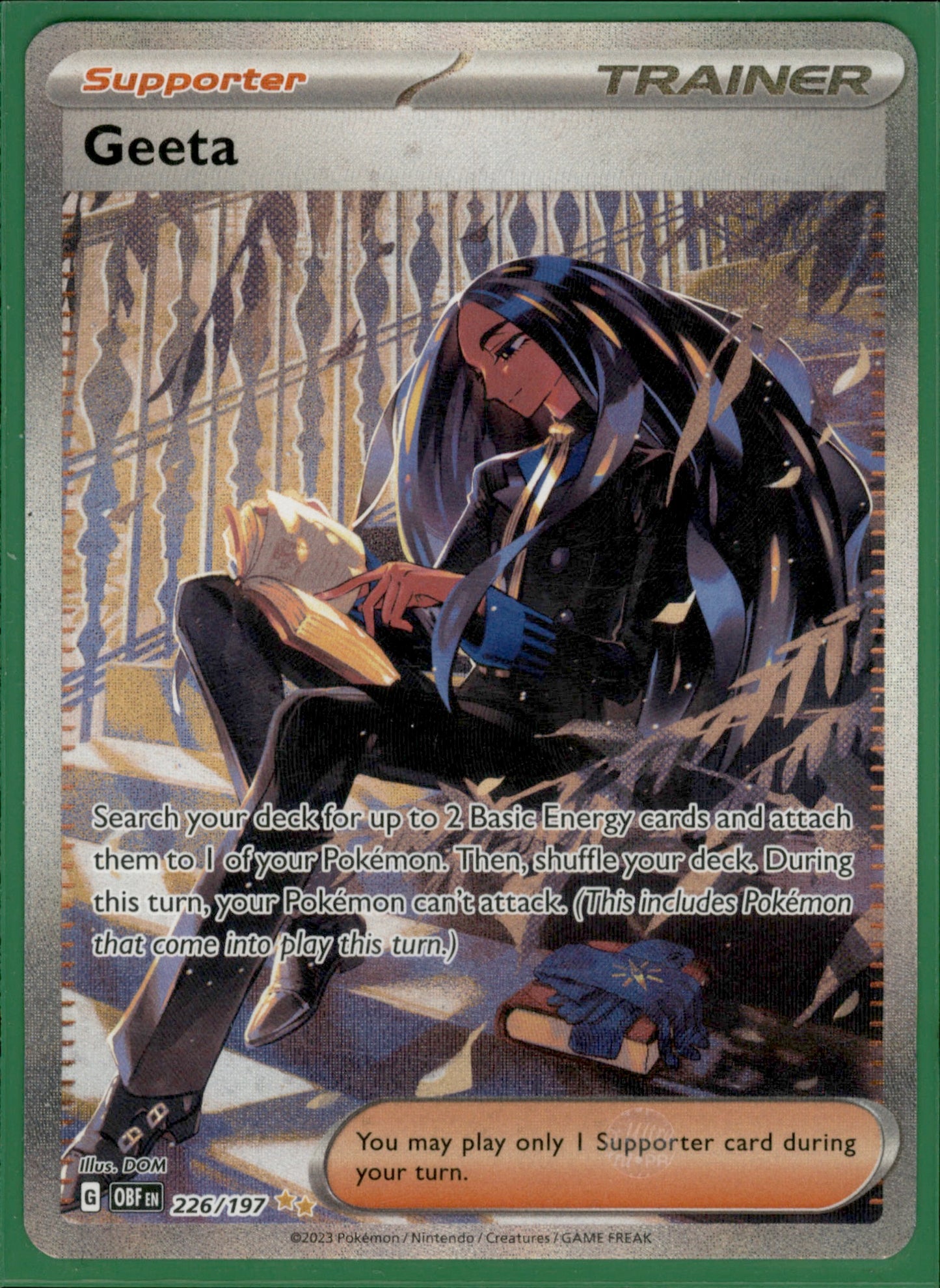 Geeta Special Illustration Rare SV03: Obsidian Flames 226/197 NM