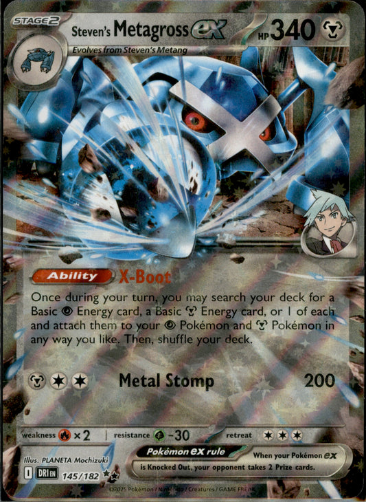 Steven's Metagross ex Double Rare SV10: Destined Rivals 145/182 NM