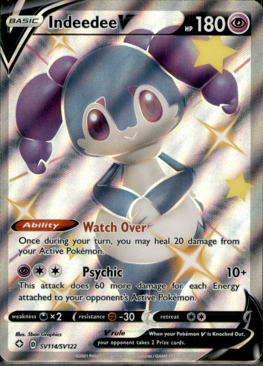 Indeedee V Shiny Holo Rare Shining Fates: Shiny Vault SV114/SV122 NM