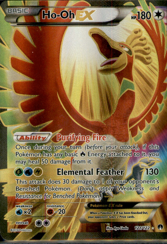 Ho-Oh EX (Full Art) Ultra Rare XY - BREAKpoint 121/122 LP