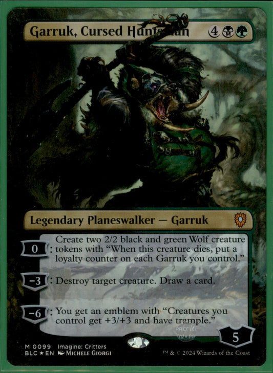 Garruk, Cursed Huntsman (Borderless) M Commander: Bloomburrow 99 NM