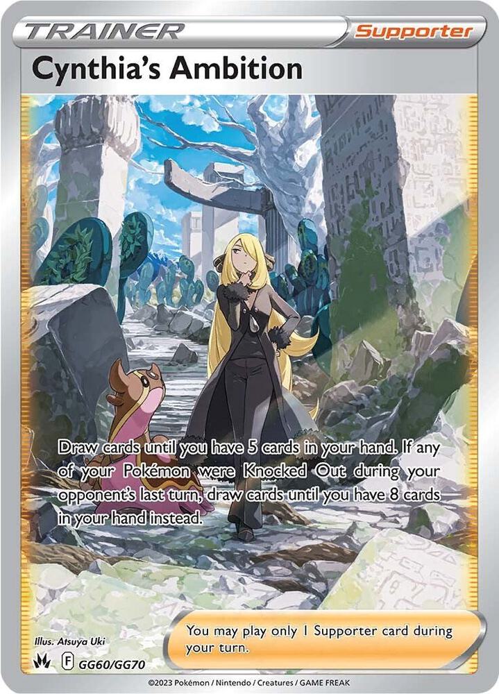 Cynthia's Ambition Ultra Rare SWSH: Crown Zenith: Galarian Gallery GG60/GG70 NM