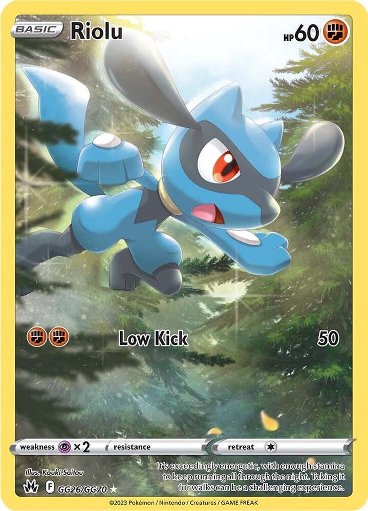 Riolu Ultra Rare SWSH: Crown Zenith: Galarian Gallery GG26/GG70 MP