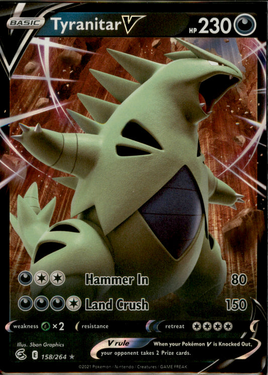 Tyranitar V Ultra Rare SWSH08: Fusion Strike 158/264 NM