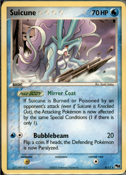 Suicune Rare POP Series 2 004/017 NM