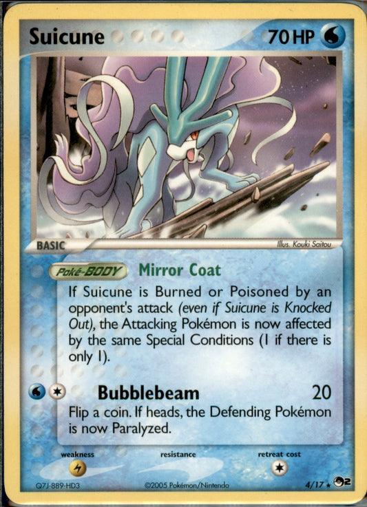 Suicune Rare POP Series 2 004/017 NM
